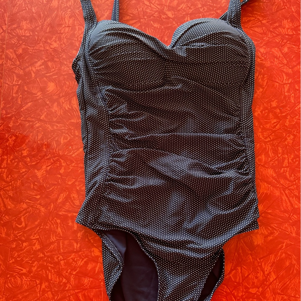 Cute retro navy swimsuit